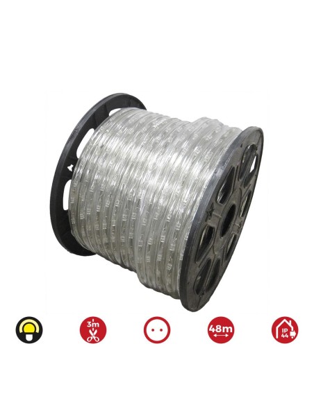 Tubo LED flessibile 2 vie multifunzione 48m 36 led/m giallo ip44 EDM