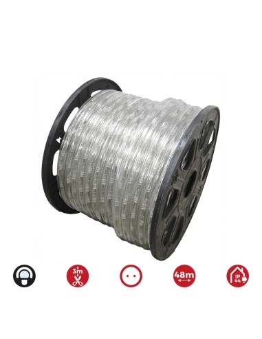 Tubo LED flessibile 2 vie multifunzione 48m 36 led/m bianco freddo IP44 EDM