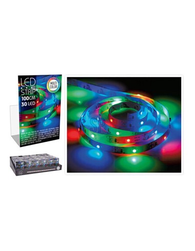 Tira de led 1m 30 leds multicolor AX5322620 BASICS