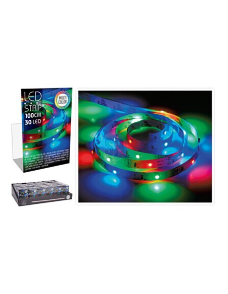 Fita LED 1m 30 LEDs multicoloridos AX5322620 BASICS