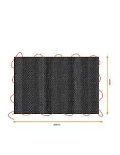 Black trailer tarpaulin 1.6x2.5m BLACK+DECKER