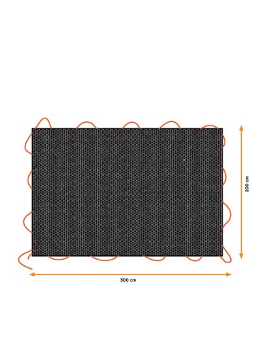 Black tarpaulin for trailer 2x3m BLACK+DECKER