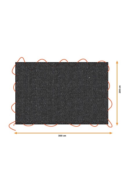 Black tarpaulin for trailer 2x3m BLACK+DECKER