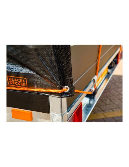Schwarze Plane für Anhänger 2x3m BLACK+DECKER