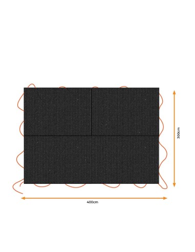 Lona preta para reboque 3x4m BLACK+DECKER