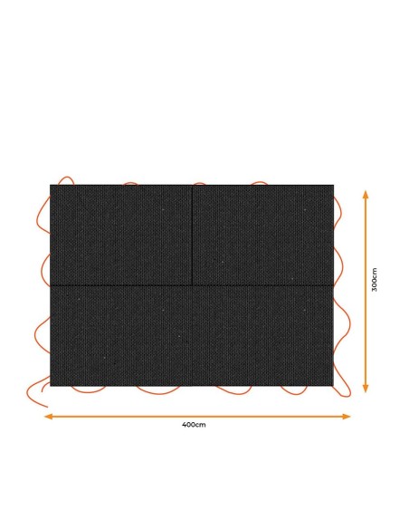 Bâche noire pour remorque 3x4m BLACK+DECKER
