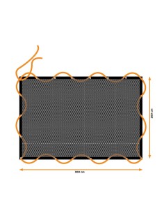 Elastisches Frachtnetz 2x3m mit 14 Ösen BLACK+DECKER