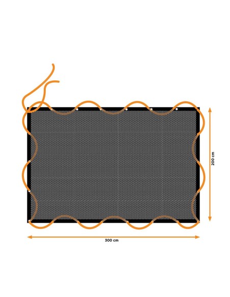 Elastisches Frachtnetz 2x3m mit 14 Ösen BLACK+DECKER