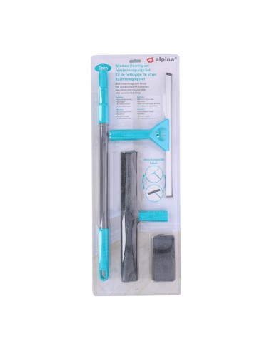 ALPINE blue/black/gray window cleaning set