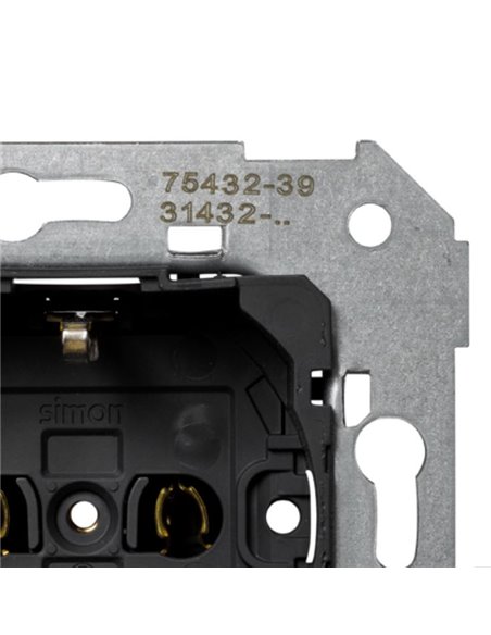 Base de tomada bipolar 2P+TT Simon 75432-39