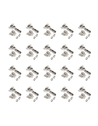 Emuca Hinge, D. 35 mm, insert, 100º opening, plates for screwing, 20 pcs.