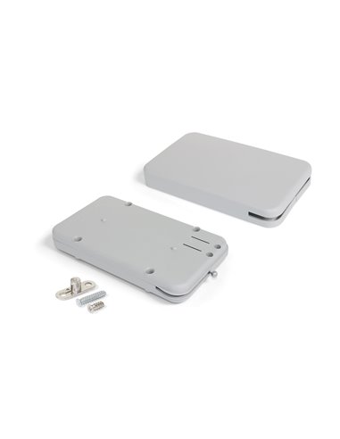 Emuca Meccanismo per porte a battente Miniwinch con coperchio, 14 kg, Acciaio e plastica, Grigio