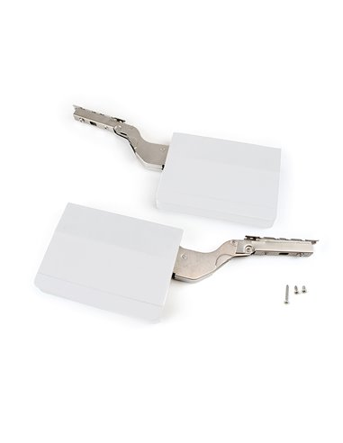 Emuca Conjunto de bússolas para portas elevatórias ágeis, 3200 - 9000, Aço e Plástico, Branco EMUCA - 1