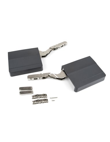 Bussola Emuca per porte a sollevamento, forza 1.600-3.600, acciaio e plastica, grigio antracite