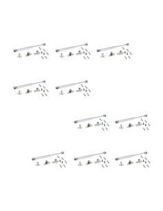 Emuca Gas struts for lift-up doors, strength 5 kg, length 80 mm, with hooks, Metal-grey, 10 pcs.