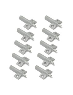 Emuca Pistone per porta a battente, chiusura soft, Acciaio, Grigio, 10 u.