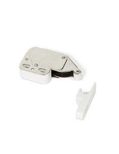 Emuca Latch Lock for furniture, Steel and plastic, White, 10 pcs. 2