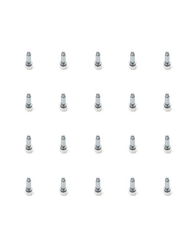 Emuca Lote de 20 pés niveladores para móveis, base hexagonal, M6, regulagem 18mm, Aço e plástico EMUCA - 1