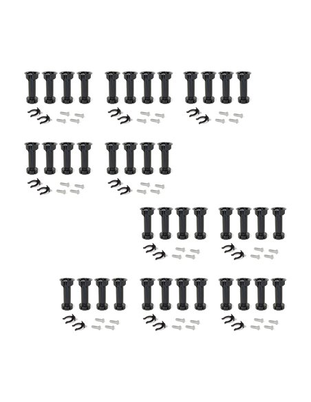 Emuca Piedino regolabile con base pre-assemblata per mobile, 148-165 mm, Plastica, Nero, 40 u.