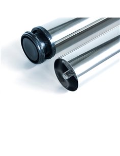 Emuca Gambe per tavola D. 60 mm di acciaio, Ø 60, Cromato brillo, Acciaio, 1 u. 2