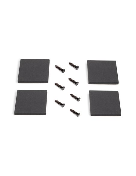 Emuca Set of two square rectangular table legs, width 800 mm, painted black