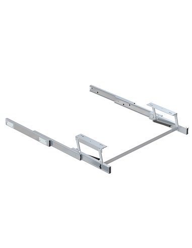 Emuca Guide per tavolo allungabile e alzabile Oplà Top per cucina, Alluminio, Acciaio inox anodizzato
