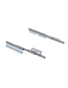Emuca Guías para mesa extensible y elevable Oplà Folding+39, Aluminio, Anodizado inox