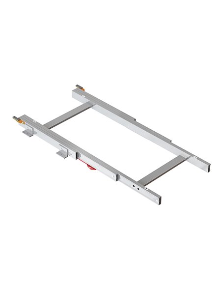 Emuca Sliding table guides Twice Top for kitchen, Aluminum, Matt anodized