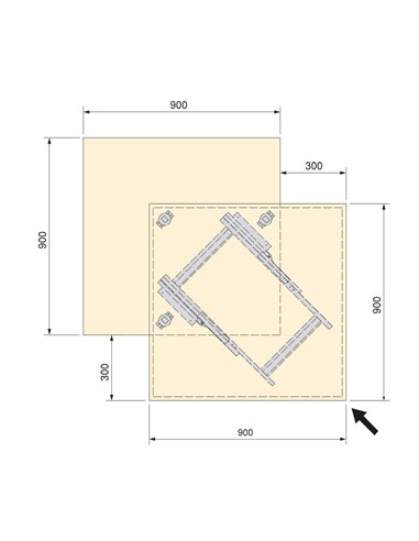 Emuca Sliding table corner guides for kitchen, Aluminum, Anodized stainless steel