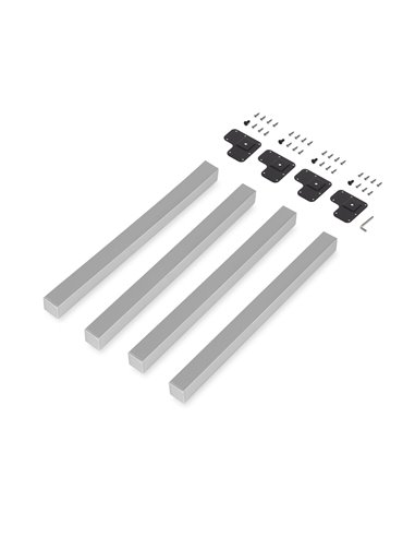 Emuca Square legs for table, 50x50mm, Silver painted, Steel, 1 ut
