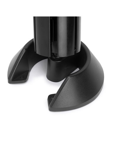 Columna pasacables Hexa, Plástico, Negro