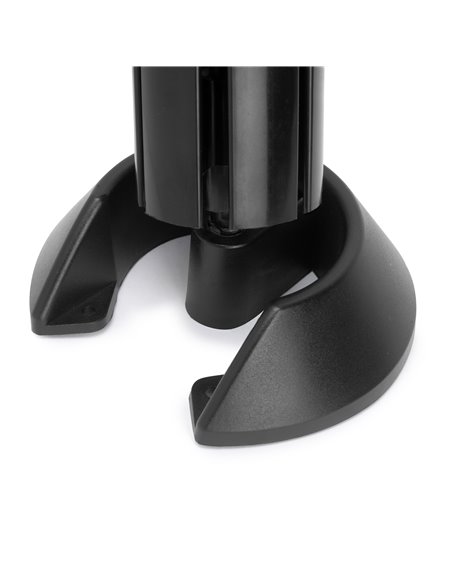 Columna pasacables Hexa, Plástico, Negro