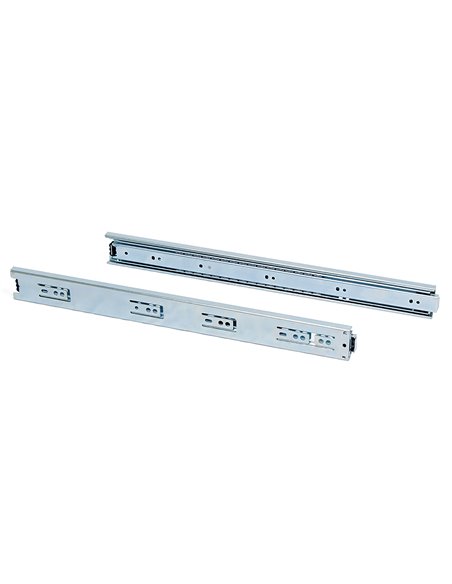Emuca Kit Guide per cassetti, a sfera, 45x 300 mm, estrazione totale, Zincato, 5 u.