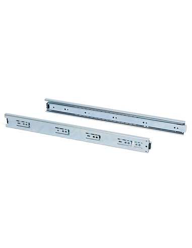 Emuca Kit Guide per cassetti, a sfera, 45x 400 mm, estrazione totale, Zincato, 5 u.