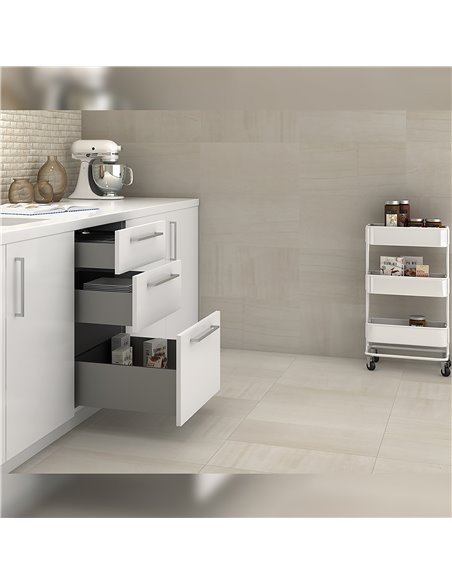 Emuca Cajón exterior Concept 30kg de altura 185mm, profundidad 450mm, Acero, Gris antracita