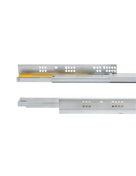 Emuca Conjunto de guias ocultas para gavetas Prata, com extração total, com fecho suave, profundidade 250mm, Aço, Zincado EMUCA 