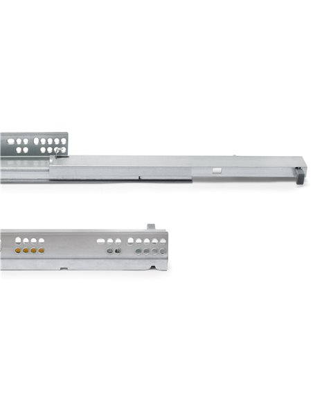 Emuca Desk cable grommet, rectangular, 269 x 80 mm, for embedding, Aluminium, Matte anodised