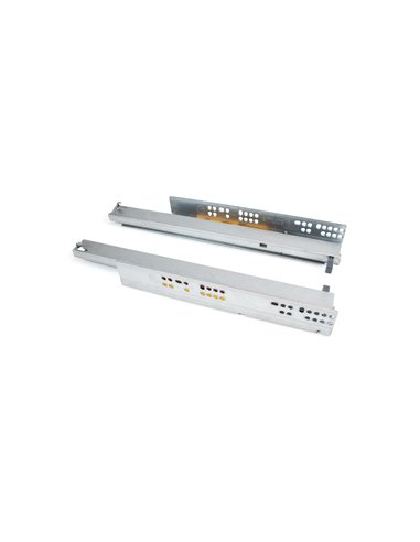 Emuca Desk cable grommet, rectangular, 269 x 80 mm, for embedding, Aluminium, Matte anodised