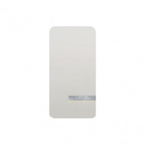 Tecla para interruptor, conmutador o cruz estrecha BLANCA con luminoso BJC 16705-L