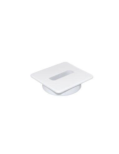 Emuca Plastwin Pressacavo per tavolo, 94x94mm, plastica, bianco