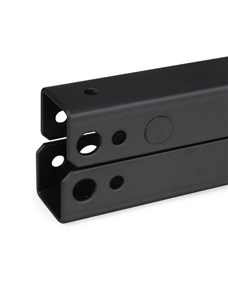 Emuca Conjunto de mecanismos de elevação para mesas de centro, permite elevar a mesa 135mm, Aço, Pintado em preto EMUCA - 8