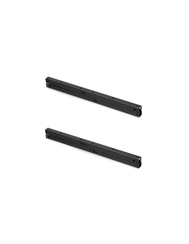 Emuca Juego de mecanismos elevables para mesas de centro, permite elevar la mesa 192mm, Acero, Pintado negro