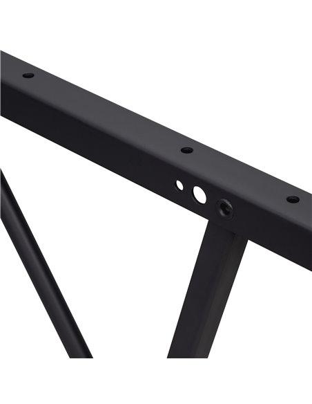 Emuca Juego de mecanismos elevables para mesas de centro, permite elevar la mesa 192mm, Acero, Pintado negro