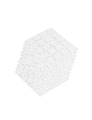 Emuca Abdeckkappe für Schrauben, selbstklebend, D. 13 mm, Weiß, 1.000 St.