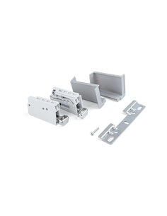 Emuca Lote de 5 kits de colgadores para módulos altos Hook con pletina y tapas, Acero y Plástico, Gris 2