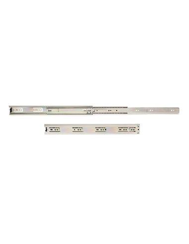 Emuca Set of ball bearing drawer runner, 45 x 650 mm, total extraction, Zinc plated