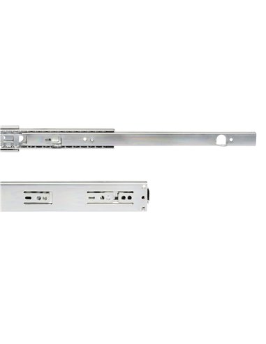 Emuca Kit Guide per cassetti, a sfera, 45 x 300 mm, estrazione totale, con squadre, Zincato