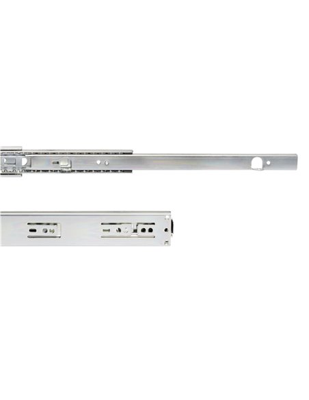 Emuca Kit Guide per cassetti, a sfera, 45 x 300 mm, estrazione totale, con squadre, Zincato