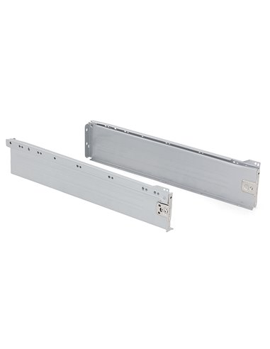 Emuca Kitchen Ultrabox drawer kit, height 118 mm, depth 500 mm, Steel, Metal-grey