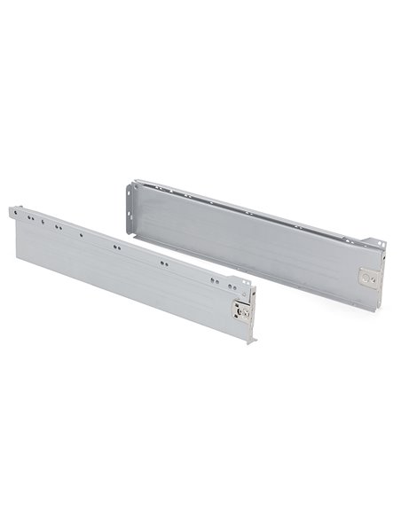 Emuca Kitchen Ultrabox drawer kit, height 118 mm, depth 500 mm, Steel, Metal-grey